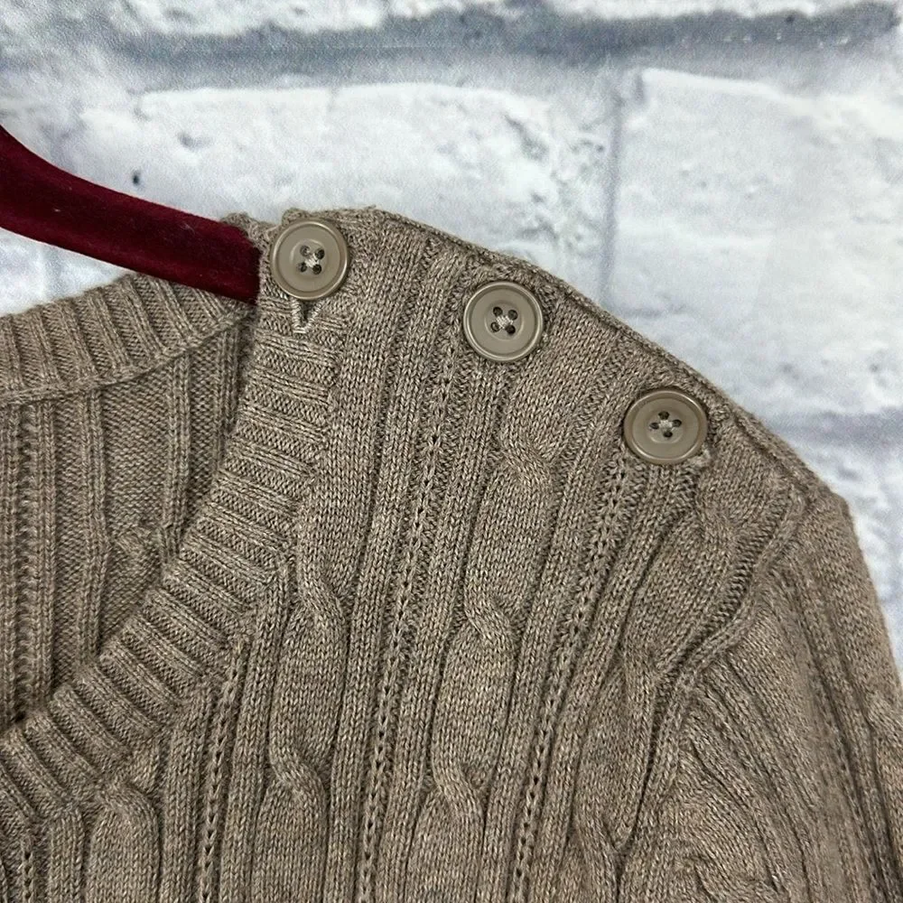 Sonoma Tan Knit Sweater Size Medium
